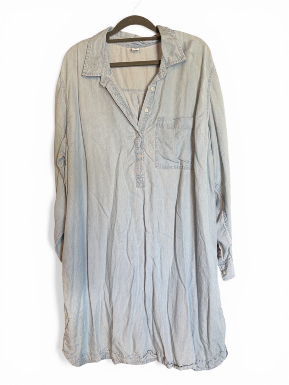 Old Navy Light Blue Denim Shirt Dress